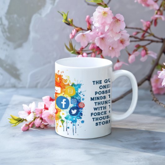 Icons sozialer Netzwerke Kaffeetasse