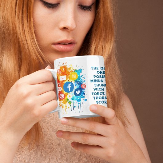 Icons sozialer Netzwerke Kaffeetasse
