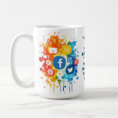 Icons sozialer Netzwerke Kaffeetasse (Links)