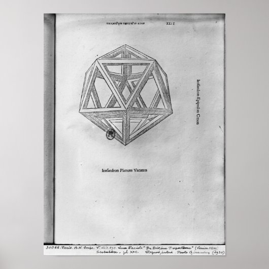 Icosahedron aus "De Divina Proportione" Poster (Vorne)