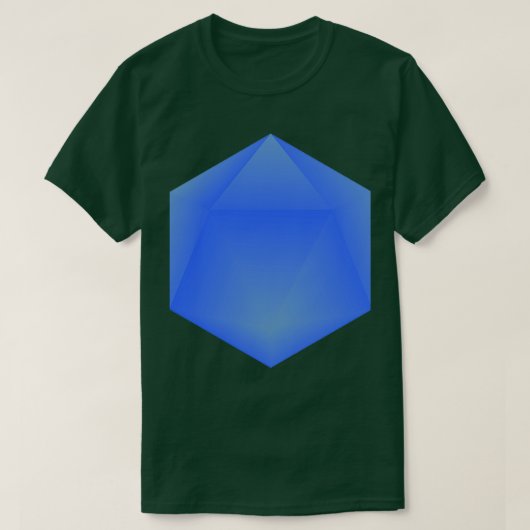 Icosahedron Blue T-Shirt (Design vorne)