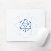 Icosahedron Sacred Geometry Mouse Pad Mousepad (Mit Mouse)