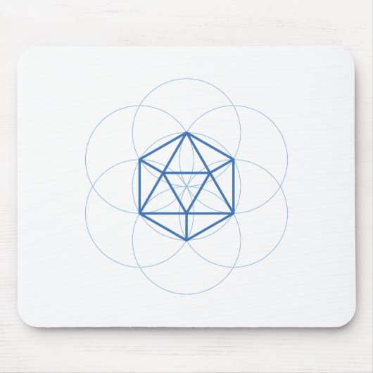 Icosahedron Sacred Geometry Mouse Pad Mousepad (Vorne)