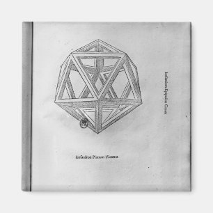 Icosahedron, von 'De Divina Proportione' Magnet