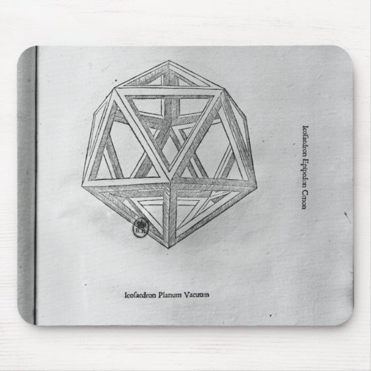 Icosahedron, von 'De Divina Proportione' Mousepad (Vorne)