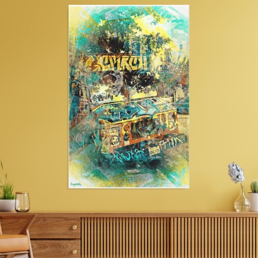 Icreme graffiti LKW Missiondistrikt San Francisco Leinwanddruck (Insitu (Wohnzimmer))