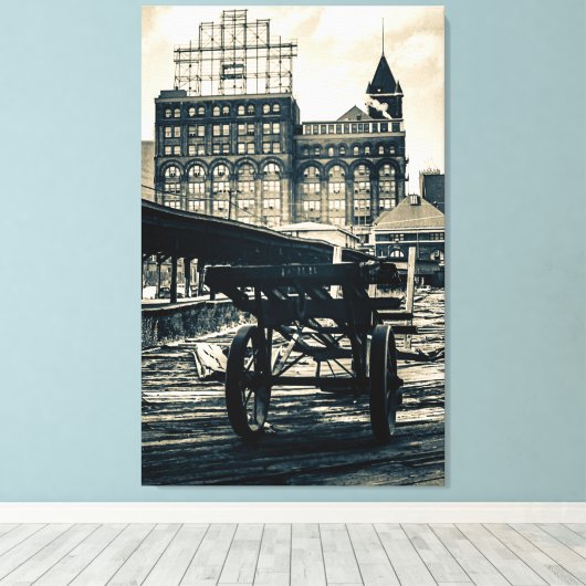 ICRR Hauptbahnhof Chicago - Eisenbahn-Zug in den 6 Leinwanddruck (Insitu (Holzboden))