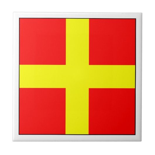 Ics-Flagge R Fliese (Vorderseite)