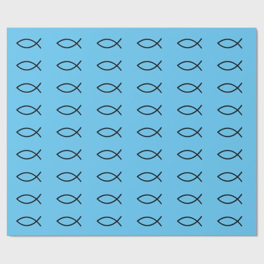 Icthus Fisch-Packpapier Geschenkpapier (Flach)