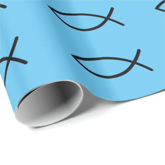 Icthus Fisch-Packpapier Geschenkpapier (Rolleneckpunkt)