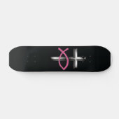 Icthus u. Kreuz Skateboard (Horizontal)