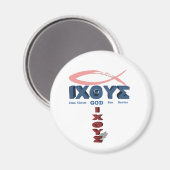 ICTHYS-Magnet Magnet (Vorderseite/Rückseite)