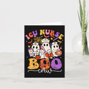 Icu Boo Crew Kostüm Funny Nurse Ghost Halloween Karte