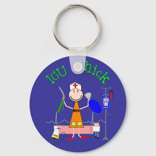 ICU Chick (Krankenschwester) Schlüsselanhänger (Vorderseite)