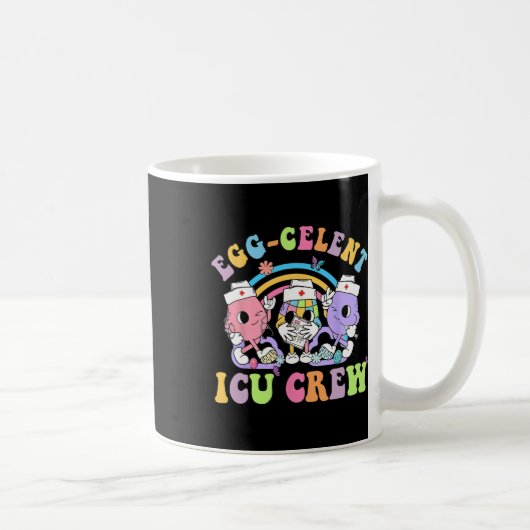 Icu Crew Egg-zelent Niedlich Bunny Oaster Intensiv Kaffeetasse (Rechts)
