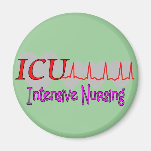 ICU INTENSIVE Krankenpflege Einzigartige Geschenke Magnet (Vorne)