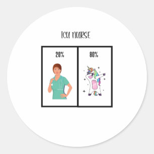 ICU-Krankengeschenk für Krankenschwestern für In Runder Aufkleber