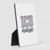 ICU-Krankenschwester Floral Varsity-Shirt Design_1 Fotoplatte (Seite)