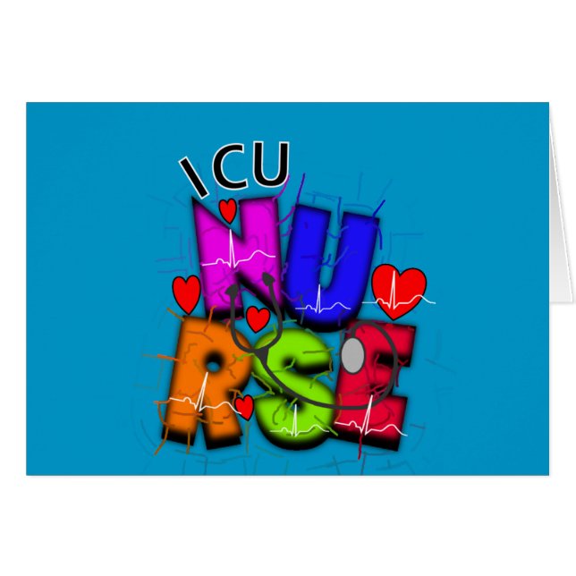 ICU Krankenschwester-Geschenke, künstlerischer QRS (Vorderseite (Horizontal))
