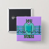 ICU Krankenschwester-Geschenke, QRS u. Button (Vorne & Hinten)