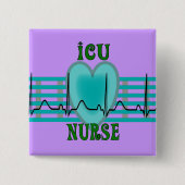 ICU Krankenschwester-Geschenke, QRS u. Button (Vorderseite)