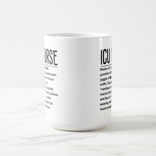 ICU-Krankenschwester Kaffeetasse (Mittel)