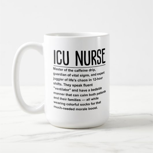 ICU-Krankenschwester Kaffeetasse (Links)
