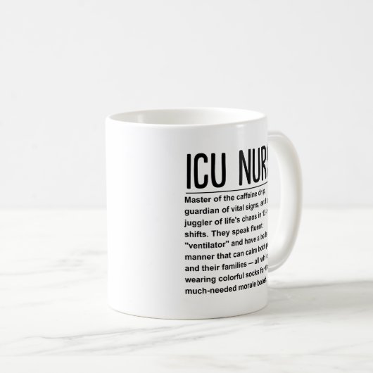 ICU-Krankenschwester Kaffeetasse (VorderseiteRechts)
