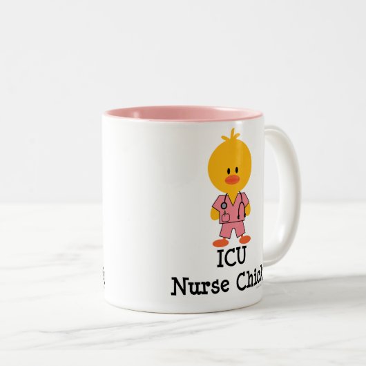 ICU Krankenschwester-Küken-Tasse Zweifarbige Tasse (VorderseiteRechts)