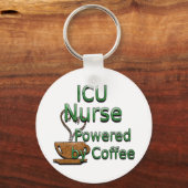 ICU-Krankenschwester mit Kaffeemaschine Schlüsselanhänger (Vorderseite)