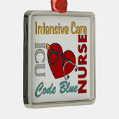 ICU - Krankenschwester Silbernes Ornament (Rechts)