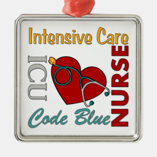 ICU - Krankenschwester Silbernes Ornament