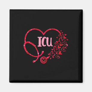 ICU-Krankenschwester Stethoskop Herz Valentinstag Magnet