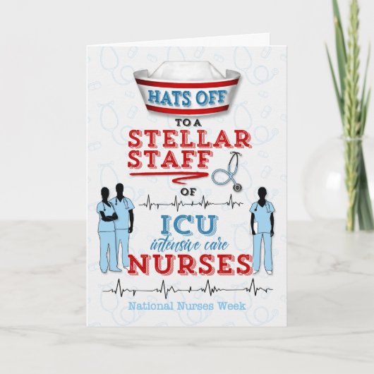 ICU-Krankenschwestern zur Woche der Krankenschwest Dankeskarte (Vorderseite)