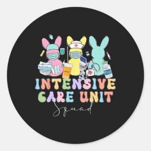 Icu Nurse Bunny Intensive Care Unit Krankenpflege  Runder Aufkleber