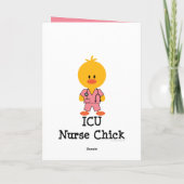ICU Nurse Chick Grußkarte Karte (Rückseite)
