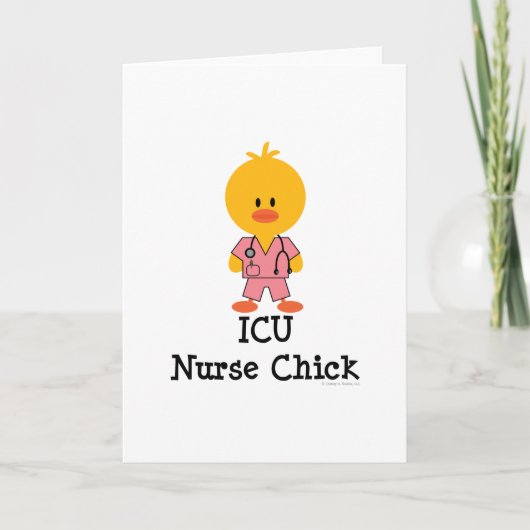 ICU Nurse Chick Grußkarte Karte (Vorderseite)