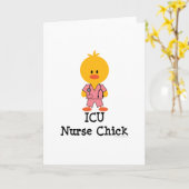 ICU Nurse Chick Grußkarte Karte (Gelbe Blume)