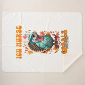 icu Nurse Gobble Squad Women ICU Nurse Thanksgivin Sherpadecke (Vorderseite (Horizontal))