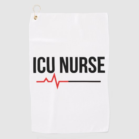 ICU Nurse Golfhandtuch (Vorderseite)