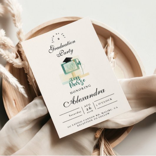 ICU Nurse Graduation Party Einladung