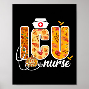 Icu Nurse Herbst Herbst Verliert Erntedank gesund Poster