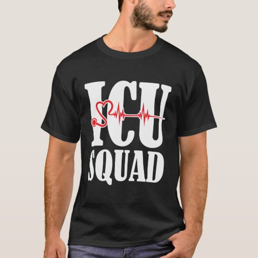 Icu Nurse Icu Squad T-Shirt (Vorderseite)