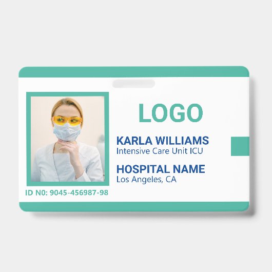ICU Nurse-ID-Bildvorlage Ausweis (Front)