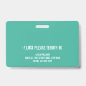 ICU Nurse-ID-Bildvorlage Ausweis (Back)