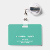 ICU Nurse-ID-Bildvorlage Ausweis (Back with Retractable)