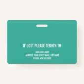 ICU Nurse-ID-Bildvorlage Ausweis (Rückseite)