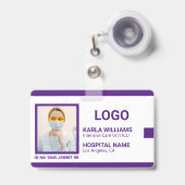 ICU Nurse ID Foto Vorlage 2 Ausweis (Vorderseite mit Ausziehbar)