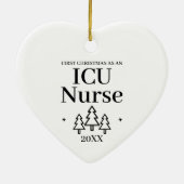 ICU Nurse New Job Weihnachten Keramik Ornament (Hinten)