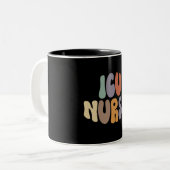 ICU Nurse Proud Karriere Beruf Zweifarbige Tasse (Vorderseite Links)